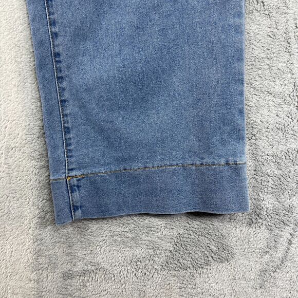 Sidefeel Jeans Womens 16 Blue Denim Cotton Stretch Loose High Rise Straight Leg - Picture 5 of 13